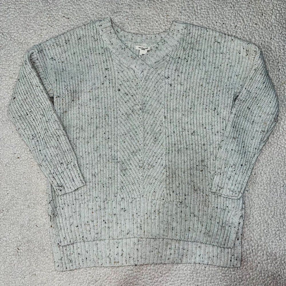 Westbound Chunky Ribbed Knit Sweater Candy Cream Women PM Coastal Grandma